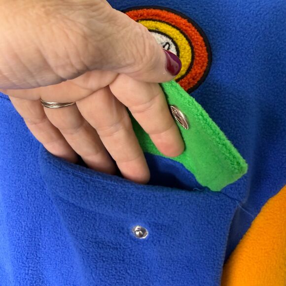 Nintendo Super Mario Icons Fleece Jacket Pullover Mens 3XL Color Block Box Lunch - Picture 6 of 15